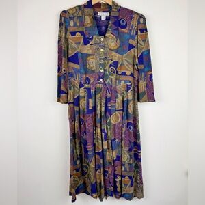 Gossip Vintage 80's Geometric Midi Dress